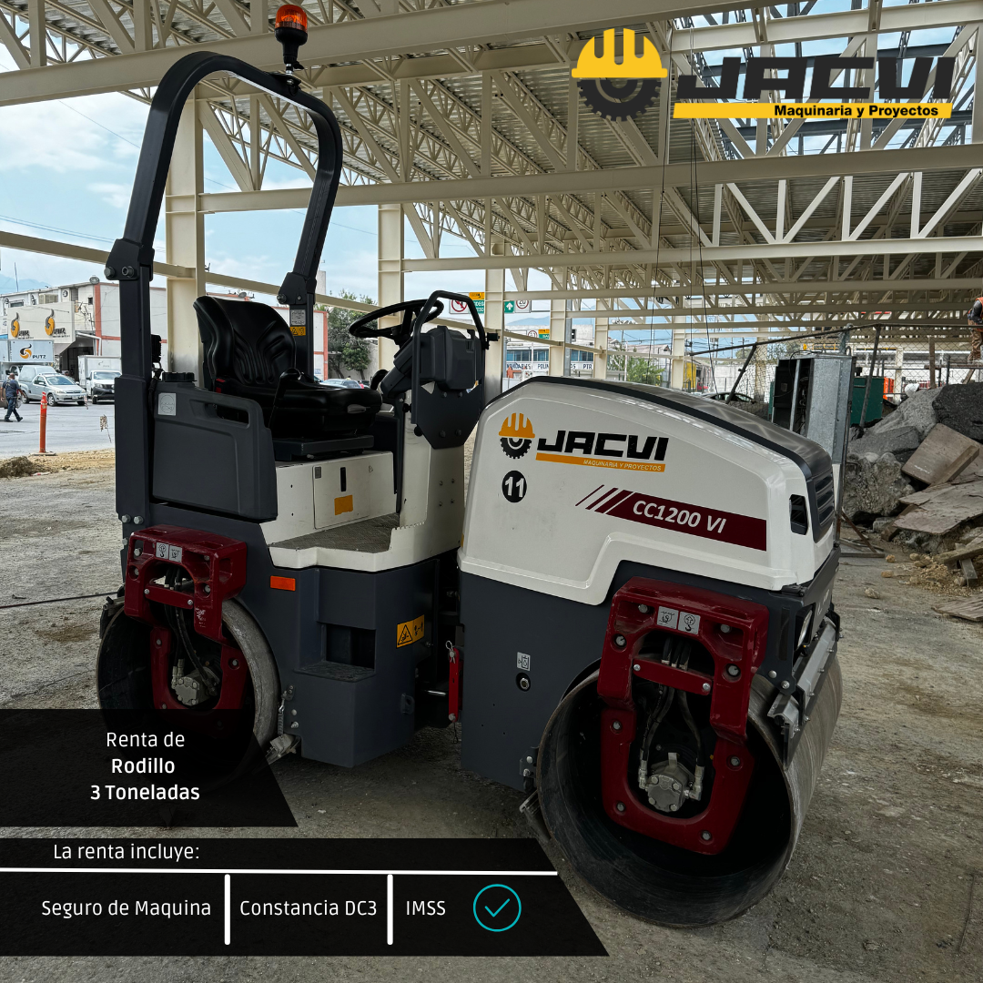 Renta Rodillo compactador 3 Toneladas