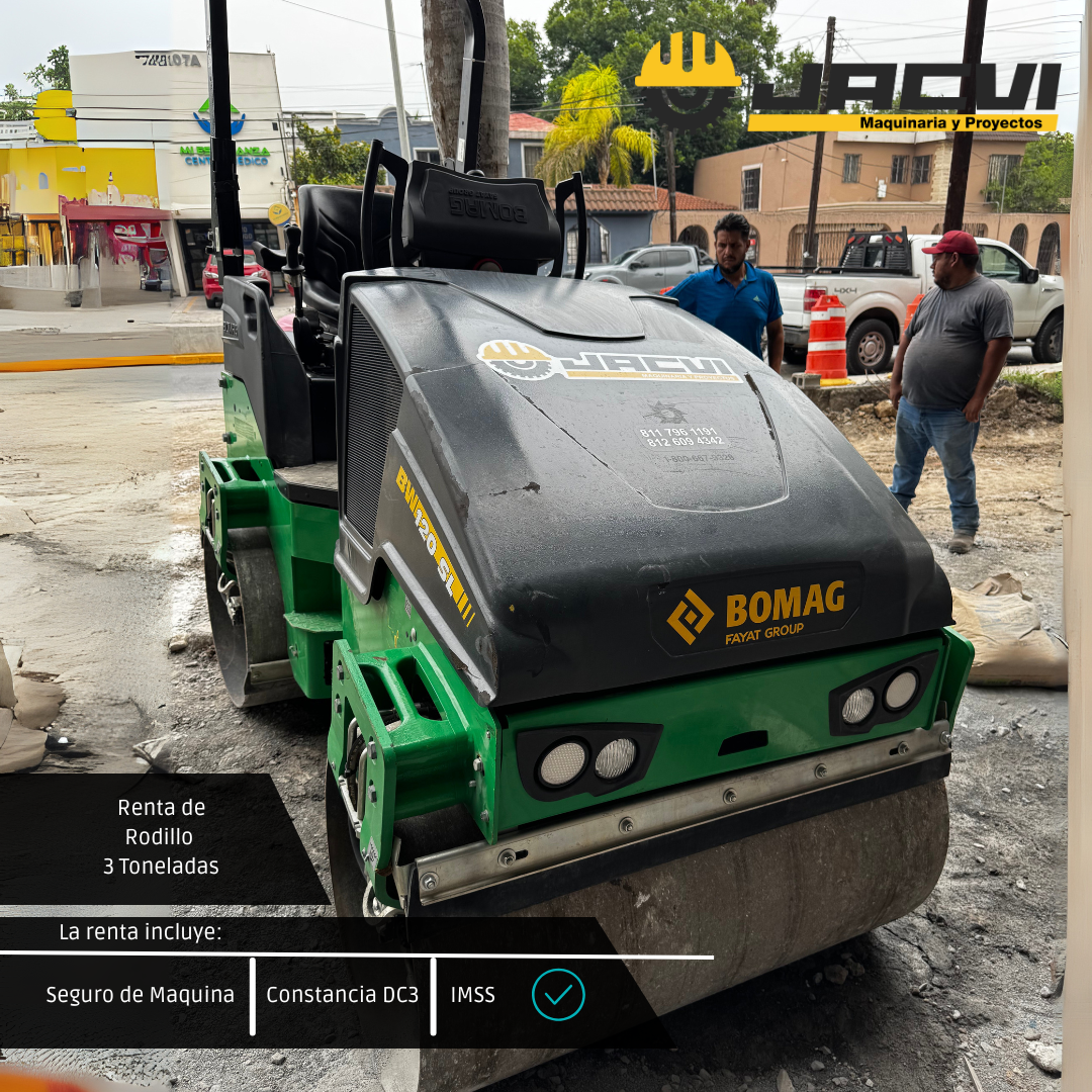 Renta Rodillo compactador 3 Toneladas